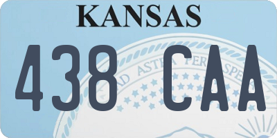 KS license plate 438CAA