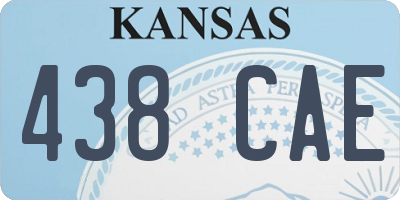 KS license plate 438CAE