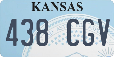 KS license plate 438CGV