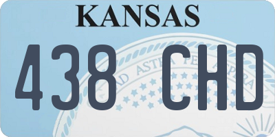 KS license plate 438CHD