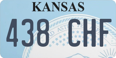 KS license plate 438CHF