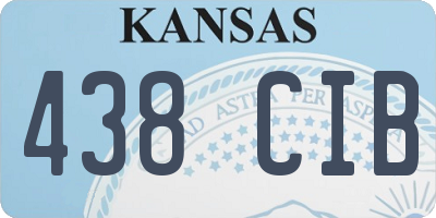 KS license plate 438CIB