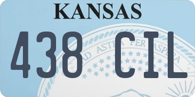 KS license plate 438CIL