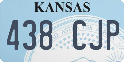 KS license plate 438CJP