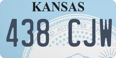 KS license plate 438CJW