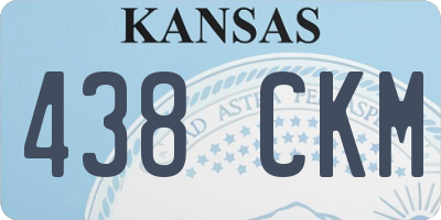 KS license plate 438CKM