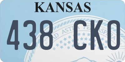 KS license plate 438CKO