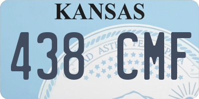 KS license plate 438CMF