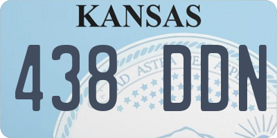 KS license plate 438DDN