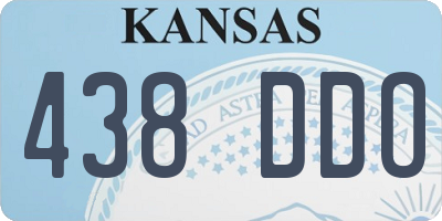 KS license plate 438DDO