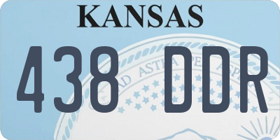 KS license plate 438DDR