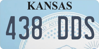 KS license plate 438DDS