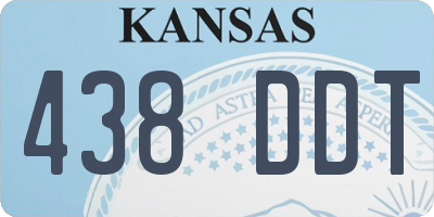 KS license plate 438DDT