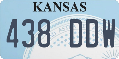 KS license plate 438DDW