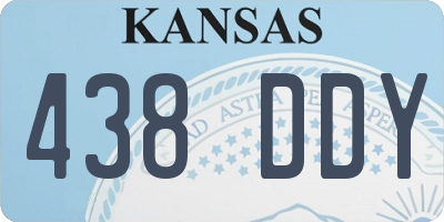 KS license plate 438DDY