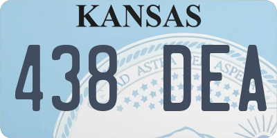 KS license plate 438DEA