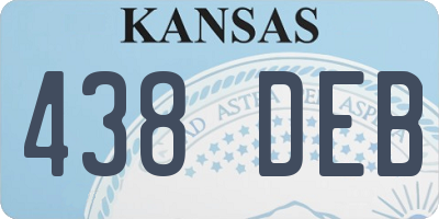 KS license plate 438DEB