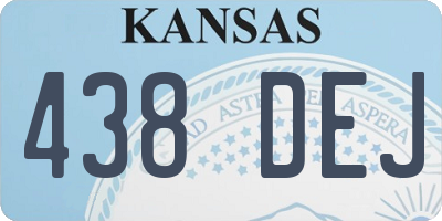 KS license plate 438DEJ