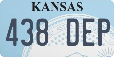 KS license plate 438DEP
