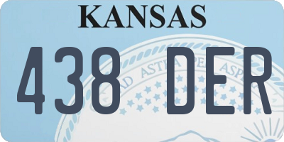 KS license plate 438DER