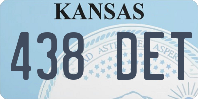 KS license plate 438DET
