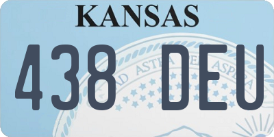 KS license plate 438DEU