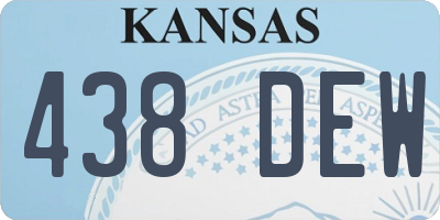 KS license plate 438DEW