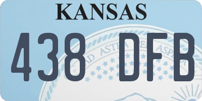 KS license plate 438DFB