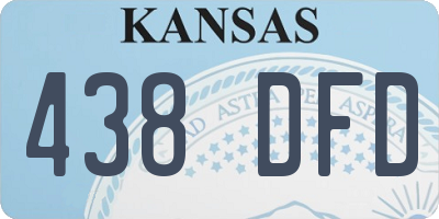 KS license plate 438DFD