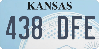 KS license plate 438DFE