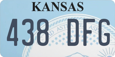 KS license plate 438DFG