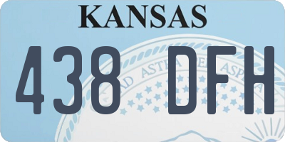 KS license plate 438DFH