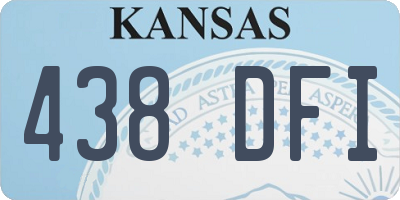 KS license plate 438DFI