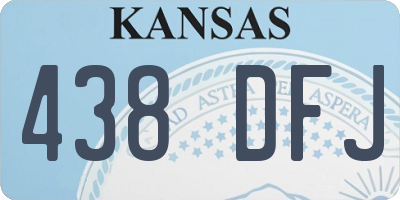 KS license plate 438DFJ