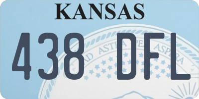 KS license plate 438DFL