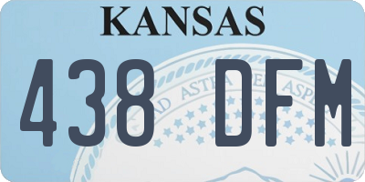 KS license plate 438DFM