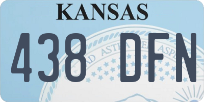 KS license plate 438DFN