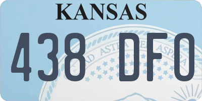 KS license plate 438DFO