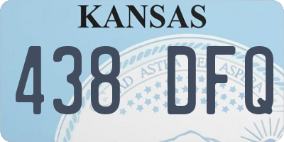 KS license plate 438DFQ