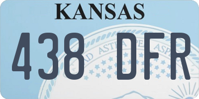 KS license plate 438DFR