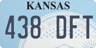 KS license plate 438DFT