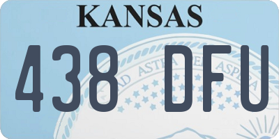 KS license plate 438DFU