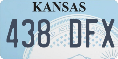 KS license plate 438DFX