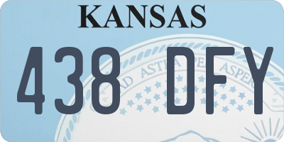 KS license plate 438DFY