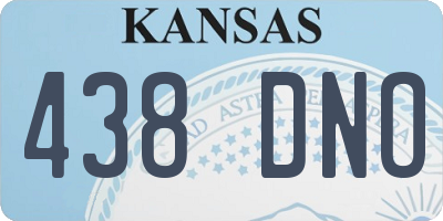 KS license plate 438DNO