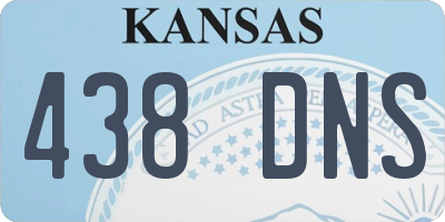 KS license plate 438DNS