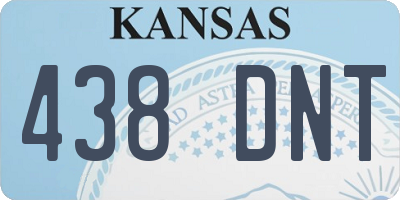 KS license plate 438DNT