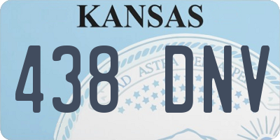 KS license plate 438DNV