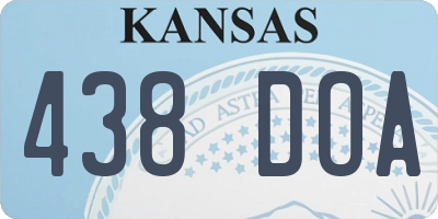 KS license plate 438DOA