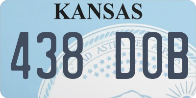 KS license plate 438DOB